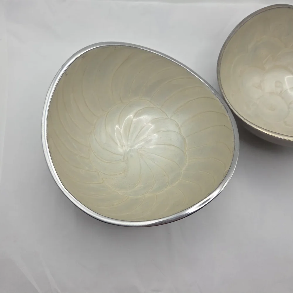 Enamel Cream Serveware Set